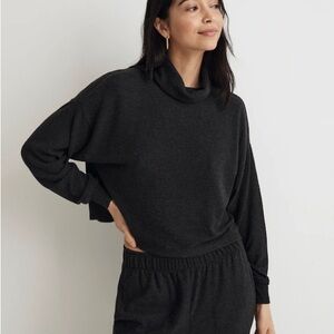 Madewell Funnelneck Sweater Dark Grey